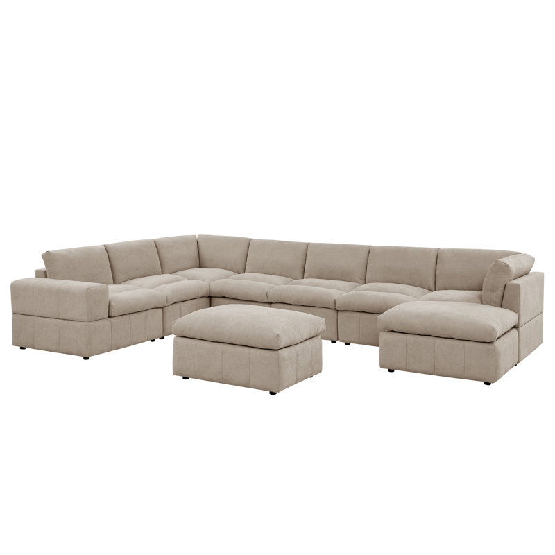 Mercury Row® Boutin 9 Piece Upholstered Sectional & Reviews Wayfair